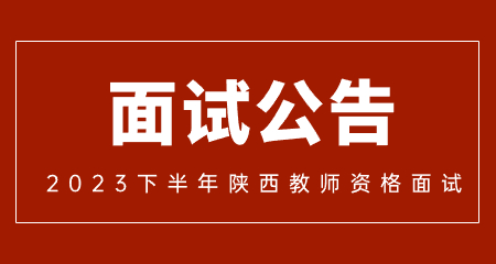 2023年下半年陕西省中小学教师资格考试
